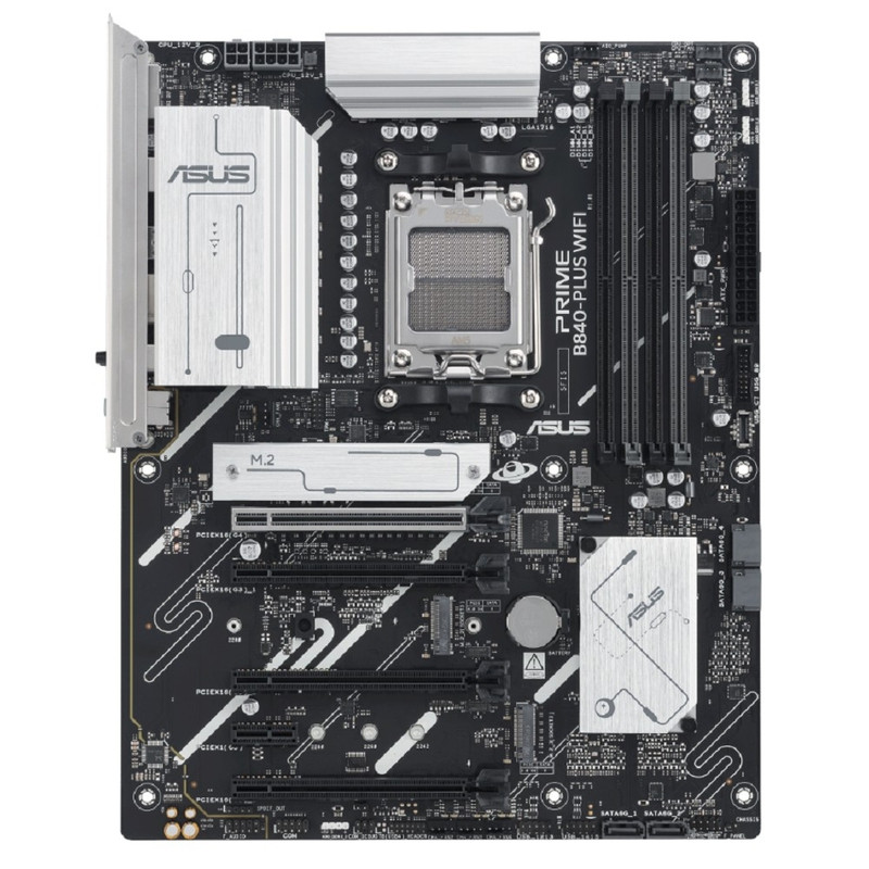 ASUS PRIME B840-PLUS WIFI (Socket AM5, ATX, 4xDDR5(192GB), HDMI 2.1/DP, 1xPCIe 4.0x16/3xPCIe 3.0x16, 1xLAN (2.5GbE), Wi-Fi, BT, 4xSATA 6Gb/s, 3xM.2, 1xUSB-C, 3xUSB 3.2, 4xUSB 2.0)