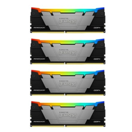 Память оперативная/ Kingston 64GB3600MT/s DDR4 CL16DIMM (Kit of4)1Gx8 FURYRenegadeRGB