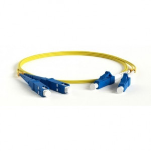 Hyperline FC-D2-9-LC/UR-SC/UR-H-50M-LSZH-YL Патч-корд волоконно-оптический (шнур) SM 9/125 (OS2), LC/UPC-SC/UPC, 2.0 мм, duplex, LSZH, 50 м