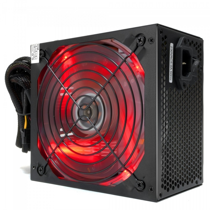 Crown Блок питания CM-PS650W PLUS (ATX 650W, EMI/CE, 20+4in 400mm, 140mm red LED FAN, SATA*4, IDE*4, FDD*1, 4+4pin, 6pin PCI-E*1, кабель питания 1.2м, пленка)