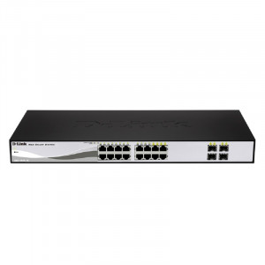 D-Link DGS-1210-16/E Настраиваемый L2 коммутатор с 16 портами 10/100/1000Base-T и 4 комбо-портами 100/1000Base-T/SFP