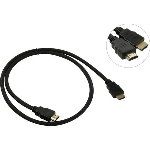 Exegate EX287729RUS Кабель HDMI ExeGate EX-CC-HDMI2-1.0 (19M/19M, v2.0, 1м, 4K UHD, Ethernet, позолоченные контакты)