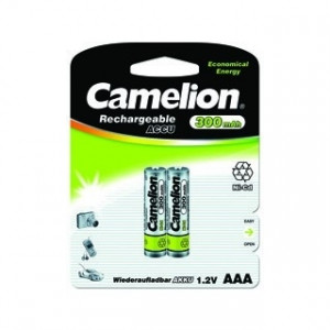 Camelion   AAA- 300mAh Ni-Cd BL-2 (NC-AAA300BP2, аккумулятор,1.2В)