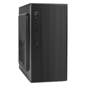 Exegate EX299268RUS Корпус Minitower ExeGate BAA-408-UNS350 (mATX, БП UNS350 с вент. 12см, 2*USB, HD Audio, черный)