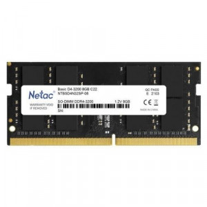 Память SO-DIMM DDR4 8GB PC25600 3200MHz CL22 Netac 1.2V (NTBSD4N32SP-08)