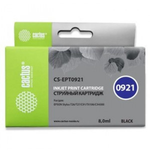 Cactus EPT0921 Картридж  для  Stylus C91/CX4300/TX106/TX117, черный (8мл)
