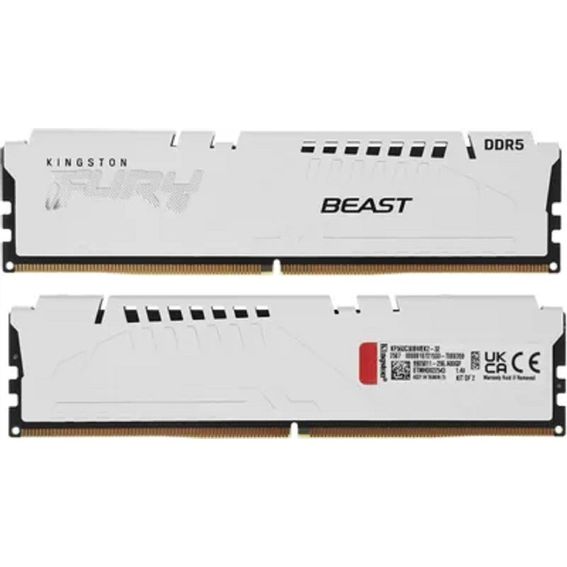 Память оперативная/ Kingston 32GB 6000MT/s DDR5 CL30 DIMM (Kit of 2) FURY Beast White EXPO
