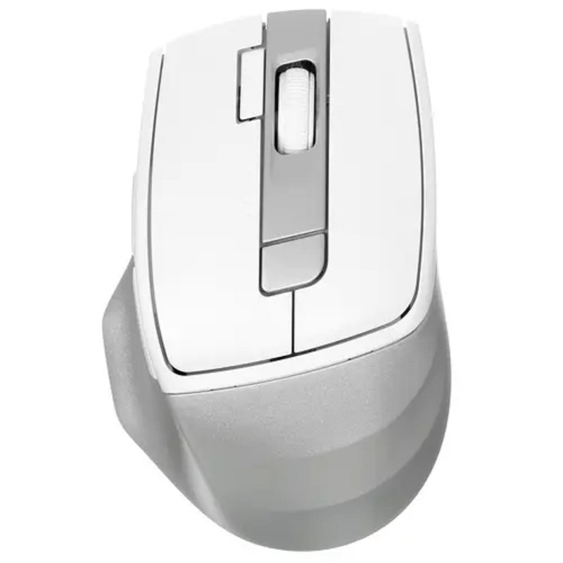 Мышь беспроводная A4Tech Fstyler FB45CS Air white/silver (оптическая, silent, BT/Radio, USB, 2000dpi)(FB45CS AIR USB (SILVER WHITE)