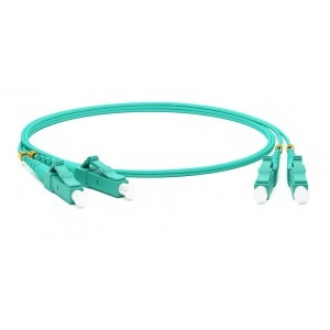 Hyperline FC-D2-503-FC/PR-LC/PR-H-0.5M-LSZH-AQ Патч-корд волоконно-оптический (шнур) MM 50/125(OM3), FC-LC, 2.0 мм, duplex, LSZH, 0.5 м