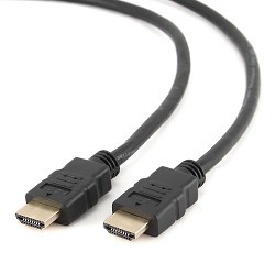 Кабель HDMI Gembird/Cablexpert , 1м, v1.4, 19M/19M, серия Light, черный, позол.разъемы, экран (CC-HDMI4L-1M)