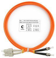Cabeus FOP-62-SC-ST-2m Шнур оптический duplex SC-ST 62,5/125 mm 2м LSZH Cabeus FOP-62-SC-ST-2m Шнур оптический duplex SC-ST 62,5/125 mm 2м LSZH