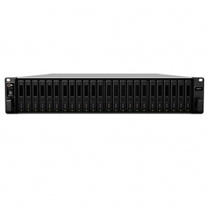 Synology FS3410 СХД 24x 2.5" SATA3 Посадочные места, Горячая замена, RAID modes: JBOD / 0 / 1 / 5 / 6 / 10, 4x GB-LAN + 2x 10 Gbase LAN, 2x USB3.0, CPU: Octa-Core 2.10 GHz, 16 GB RAM