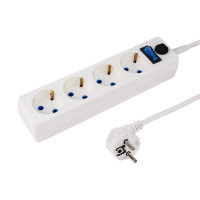 PROconnect (11-7228) Сетевой фильтр STANDARD 4 гнезда, 3м, 3х0,75мм?, с/з + автовыкл., белый PROconnect (11-7228) Сетевой фильтр STANDARD 4 гнезда, 3м, 3х0,75мм?, с/з + автовыкл., белый