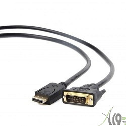 Кабель DisplayPort-DVI Gembird/Cablexpert  1.8м, 20M/19M, черный, экран, пакет(CC-DPM-DVIM-1.8m)