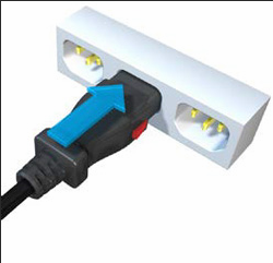 Кабель питания серверный Zonit 2.0м, с фиксируемыми разъемами zLock С14 / С13, (zLock-zC14-17-aC13-2,0m) (на ток 10А)