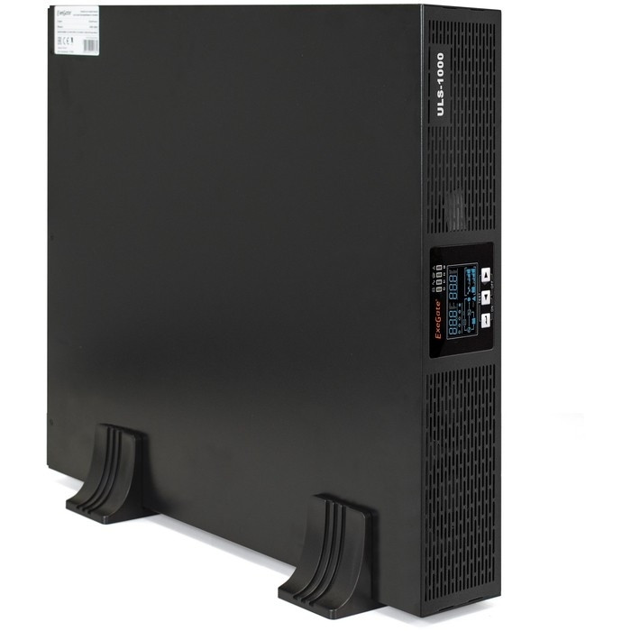 Exegate EP285646RUS ИБП On-line ExeGate PowerExpert ULS-1000.LCD.AVR.C13.USB.RS232.SNMP.2U <1000VA/1000W, On-Line, PF=1, LCD, 4*IEC-C13, RS232, USB, SNMP-slot, Rackmount 2U/Tower, Black>