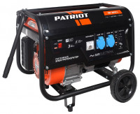 Генератор бензиновый Patriot GP 3810L [474101545] {Двигатель: 4т, OHV, АИ-92, 210 сс, 7.0 л.с; Мощность ном/макс: 2.8/3.0 кВт; Объём бака: 15 л; Розетки: 2 евро 16А;  Вес: 46 кг;}