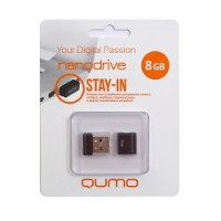 USB 2.0 QUMO 8GB NANO [QM8GUD-NANO-B] Black