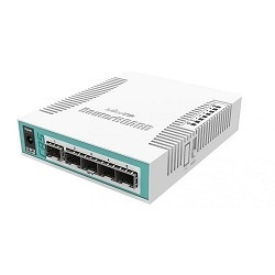 MikroTik Cloud Router Switch 106-1C-5S with QCA8511 400MHz CPU, 128MB RAM, 1x Combo port (Gigabit Ethernet or SFP), 5 x SFP  Коммутатор