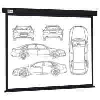 Экран Cactus Wallscreen CS-PSW-213X213-BK,  213х213 см, 1:1,  настенно-потолочный черный