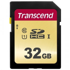 SecureDigital 32Gb Transcend TS32GSDC500S {SDHC Class 10, UHS-I U1, MLC}