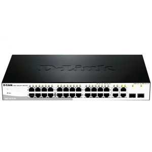 D-Link DES-1210-28/ME_RFB/B2 Восстановленный в производственных условиях управляемый коммутатор 2 уровня с 24 портами 10/100Base-TX, 2 портами 100/1000Base-X SFP и 2 комбо-портами 100/1000Base-T/SFP