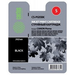 Cactus PGI-5BK Картридж струйный Cactus CS-PGI5BK черный для Canon Pixma MP470/ MP500/ MP520/ MP530 (23,6ml)