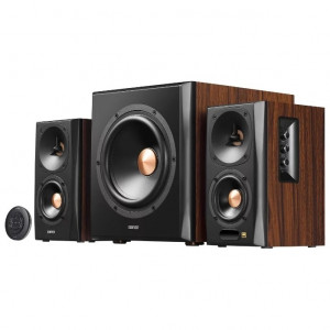 Edifier S360DB {{2 сат. + сабвуфер,150W RMS, 40-20000Гц, дерево, беспроводной пульт ДУ, Bluetooth aptX}