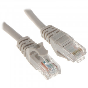 Патч-корд Bion [BPC-U5E181-2M] U/UTP, Cat.5e, AWG 26 (7/0,16мм), многожильный, PVC, 2м, серый, 100% медь