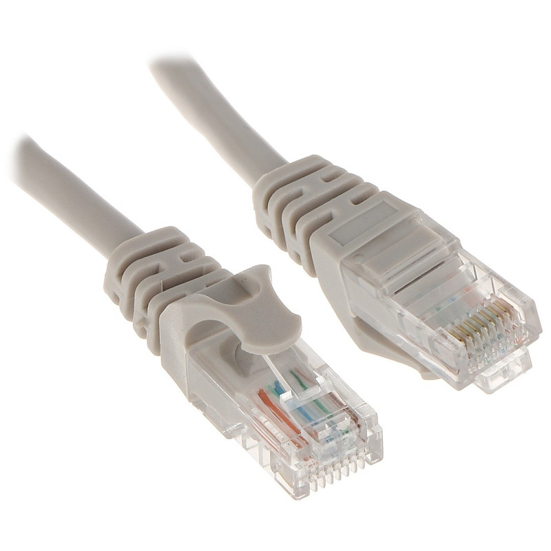 Патч-корд Bion [BPC-U5E181-2M] U/UTP, Cat.5e, AWG 26 (7/0,16мм), многожильный, PVC, 2м, серый, 100% медь
