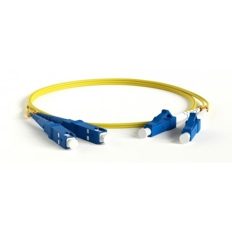 Hyperline FC-D2-9-LC/UR-SC/UR-H-20M-LSZH-YL Патч-корд волоконно-оптический (шнур) SM 9/125 (OS2), LC/UPC-SC/UPC, 2.0 мм, duplex, LSZH, 20 м