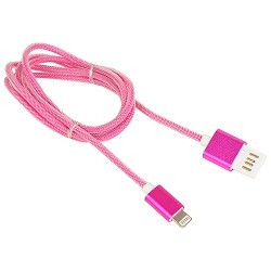 Gembird Кабель USB 2.0 Cablexpert CCB-ApUSBr1m, AM/Lightning 8P, 1м, армированная оплетка, разъемы розовый металлик, блистер