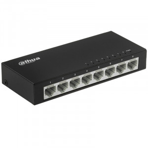 DAHUA DH-PFS3008-8ET 8-портовый коммутатор  8 RJ45 10/100 Мбит/с;  1.6 Гбит/с