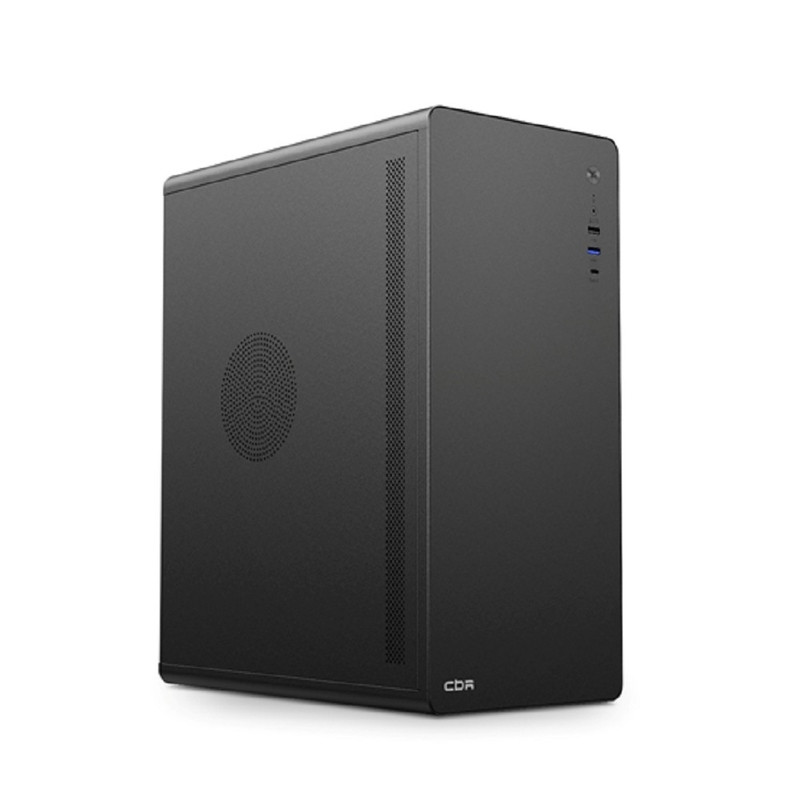 CBR Корпус ATX Miditower U500, без БП, 1*USB 3.0 Type-C, 1*USB 3.0, 1*USB 2.0, HD Audio+Mic, Black [PCC-ATX-U500-WPSU]