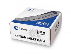 Cabeus UTP-4P-Cat.6-SOLID-LSZH-100 Кабель витая пара UTP (U/UTP), категория 6, 4 пары (23 AWG), одножильный, LSZH, нг(А)-HF, оранжевый (100 м)