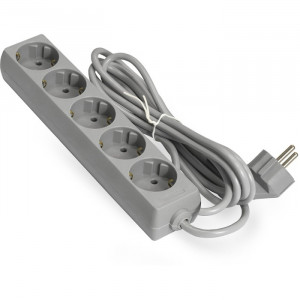 Exegate EX285821RUS Удлинитель ExeGate ECE-5-1.8W (5 евророзетки с заземлением, 1.8м, белый)