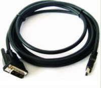 Кабель HDMI-DVI Gembird, 1.8м, 19M/19M, single link, черный, позол.разъемы, экран [CC-HDMI-DVI-6]
