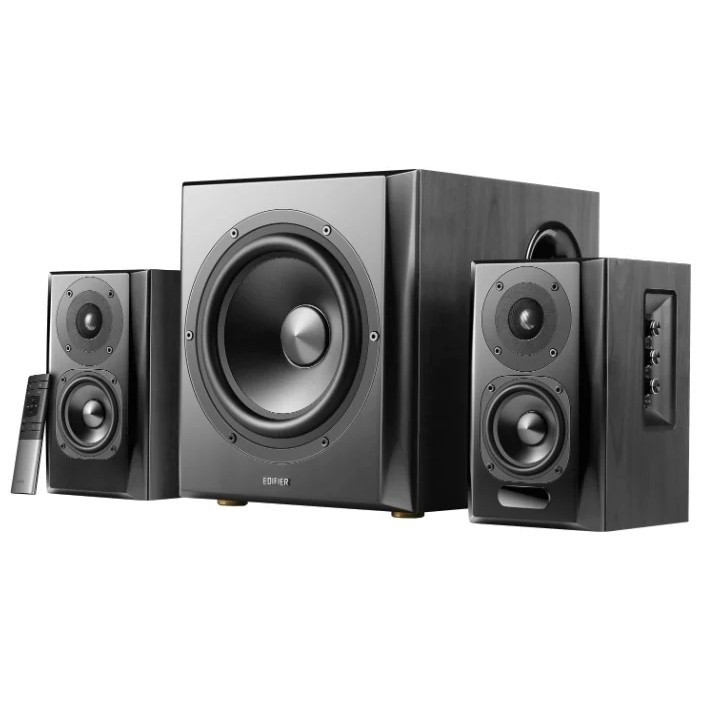 Edifier S351DB {2 сат. + сабвуфер,150W RMS, 30-20000Гц, дерево, беспроводной пульт ДУ, Bluetooth aptX}