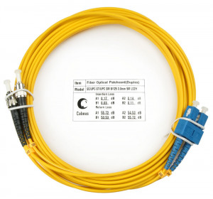 Cabeus FOP(d)-9-SC-ST-7m Шнур оптический duplex SC-ST 9/125 sm 7м LSZH