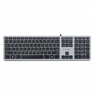 Клавиатура ноутбучного типа  Gembird KB-8420,{USB, ножничный механизм, клавиши управления громкостью, 104 клавиши, кабель 1,5м}					
