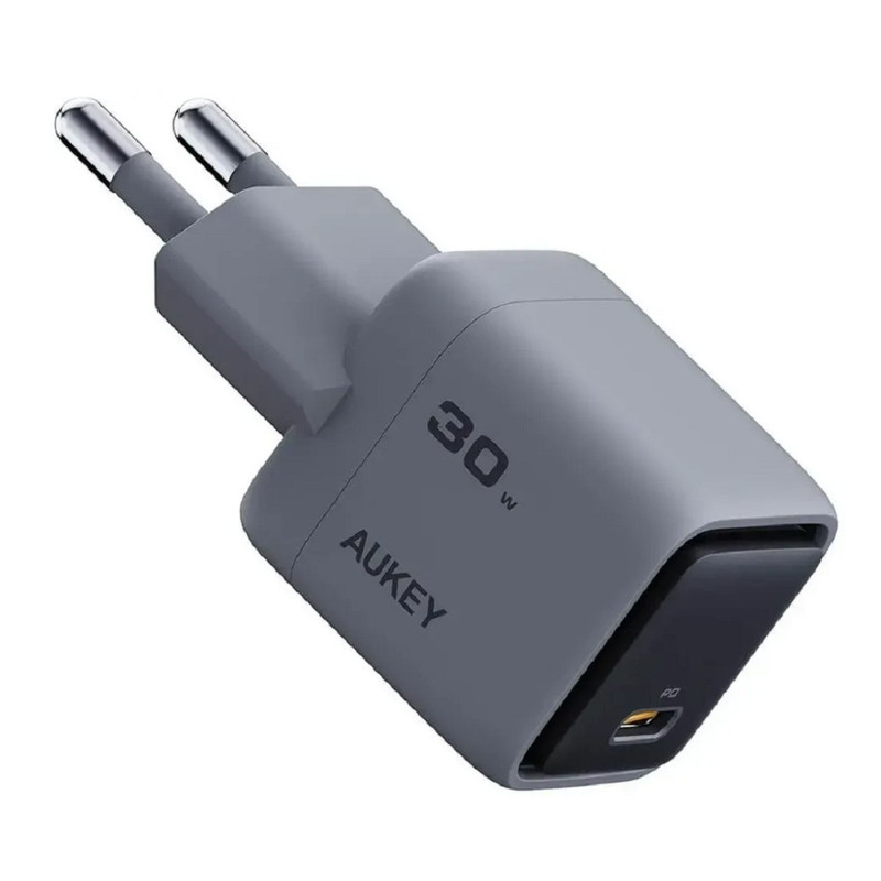 Поврежденная упаковка Aukey сетевое зарядное устройство Comet Mini 30W Grey (AWC-PA-C1G)