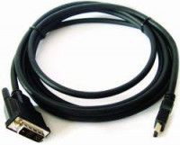 Кабель HDMI-DVI Gembird, 3.0м, 19M/19M, single link, черный, позол.разъемы, экран [CC-HDMI-DVI-10]