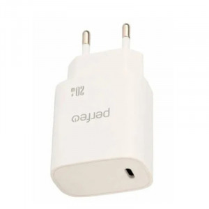 PERFEO Сетевое зарядное устройство с разъемом TYPE-C, 20W, белый (I4660)