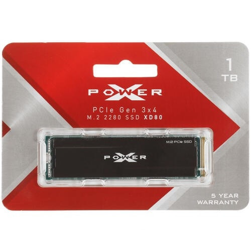 Silicon Power SSD 1Tb XD80 SP001TBP34XD8005, M.2 2280, PCI-E x4, NVMe