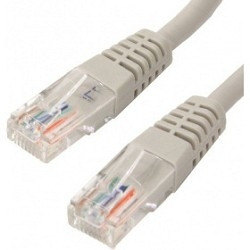 Патчкорд литой "Telecom" UTP кат.5е 1м серый [6242755315679]