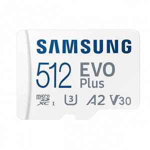 Micro SecureDigital 512Gb Samsung MB-MC512KA/RU EVO PLUS + adapter