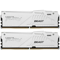 Память оперативная/ Kingston 32GB 6000MT/s DDR5 CL36 DIMM (Kit of 2) FURY Beast White RGB EXPO