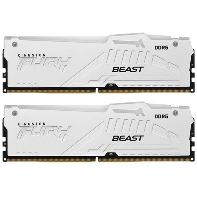 Память оперативная/ Kingston 32GB 6000MT/s DDR5 CL36 DIMM (Kit of 2) FURY Beast White RGB EXPO