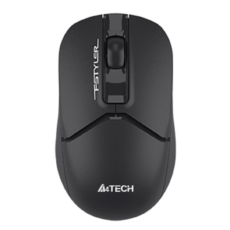 Мышь беспроводная A4Tech Fstyler FB12S black (оптическая, silent, BT/Radio, USB, 2but, 1200dpi)(FB12S USB BLACK)