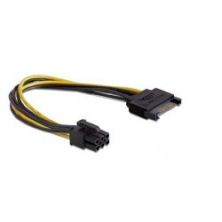 Cablexpert Разветвитель питания SATA->PCI-Express 6pin, для подключения в/к PCI-Е (6pin) к б/п ATX (CC-PSU-SATA)